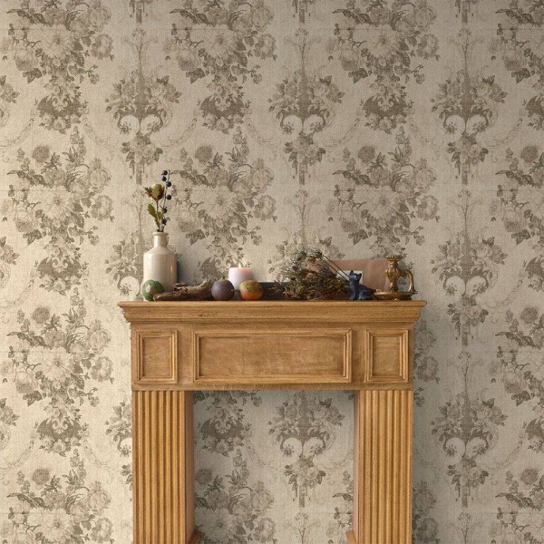 FLAX WALLPAPER | Antique Flower | FWP-AFW-03